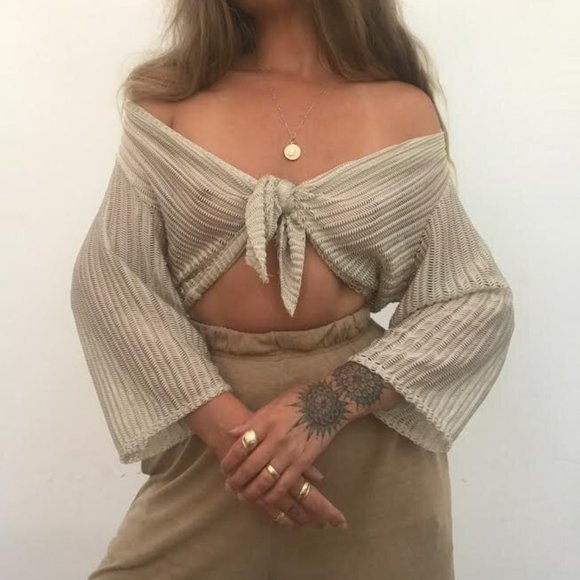 Boho Champagne Knot Top - Picture 3 of 3